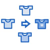 2nd step - select colours and sizes