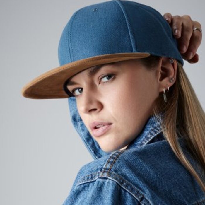 Beechfield Suede Peak Snapback Cap Thumbnail