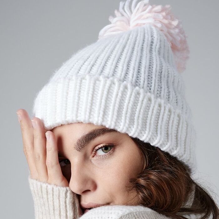 Beechfield Shimmer Pom Pom Beanie Thumbnail
