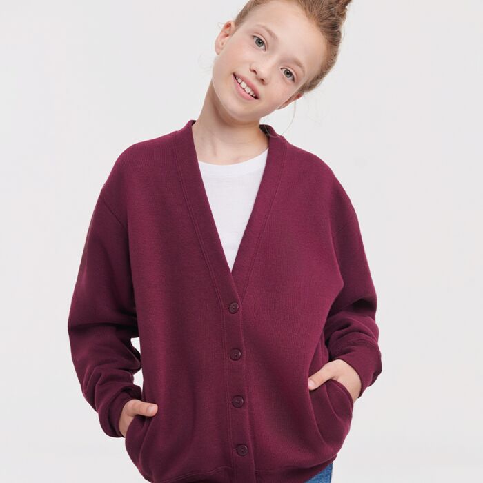 Jerzees Schoolgear Kids Sweat Cardigan Thumbnail
