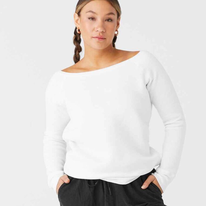 Bella Ladies Tri-Blend Sponge Fleece Wide Neck Sweatshirt Thumbnail